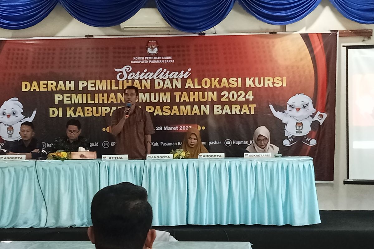 Kpu Pasaman Barat Sosialisasikan Daerah Pemilihan Pemilu 2024 Antara