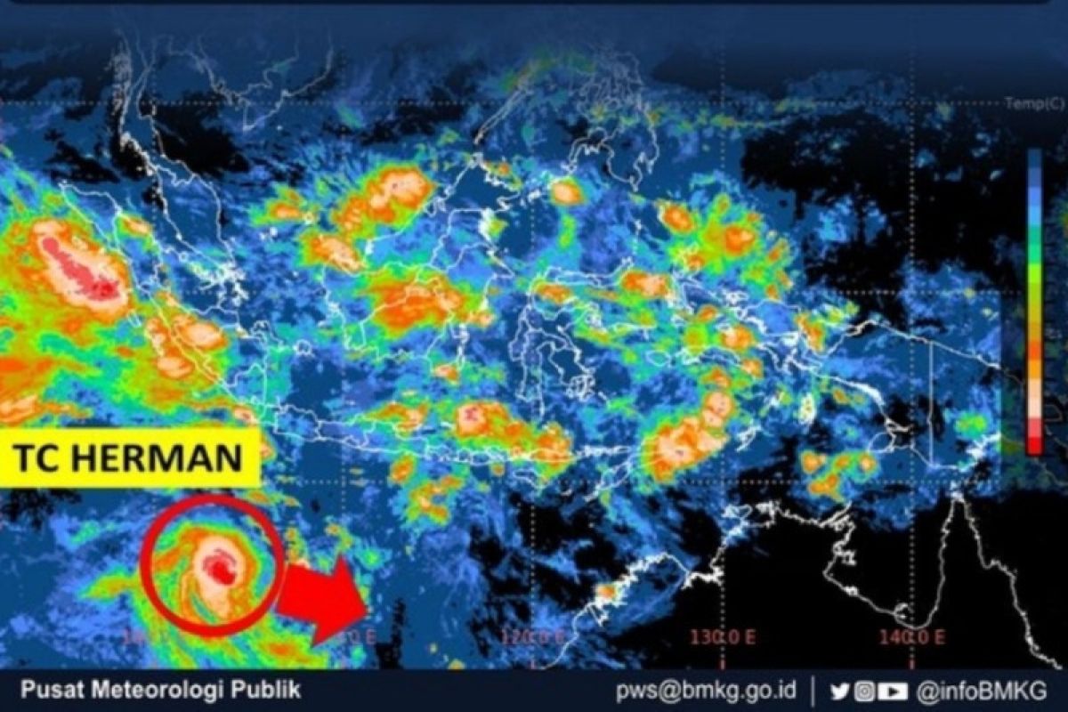 BMKG: Siklon tropis Herman di Samudera Hindia berpotensi pengaruhi cuaca beberapa wilayah