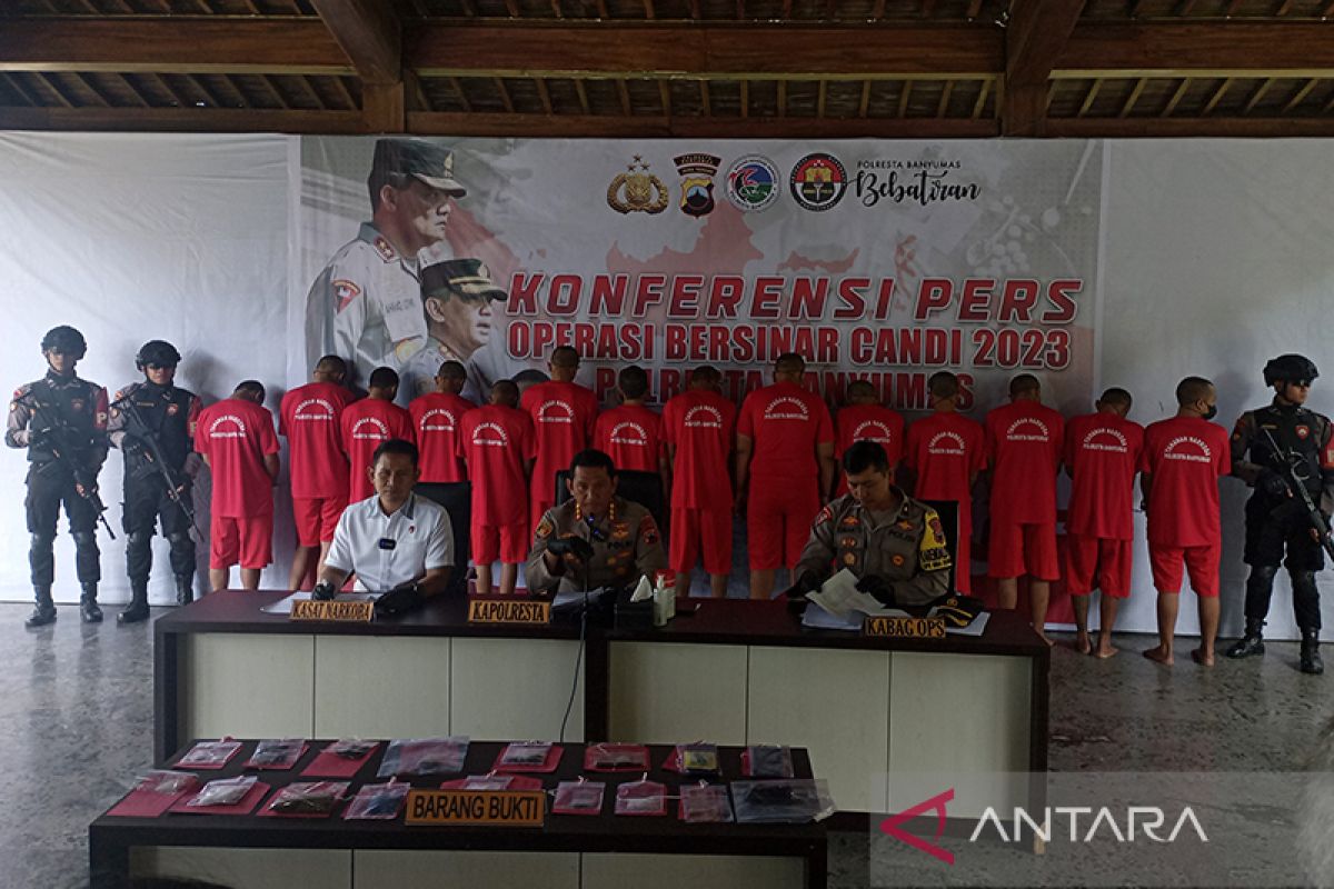 Polresta Banyumas ungkap 12 kasus narkoba selama Operasi Bersinar  2023