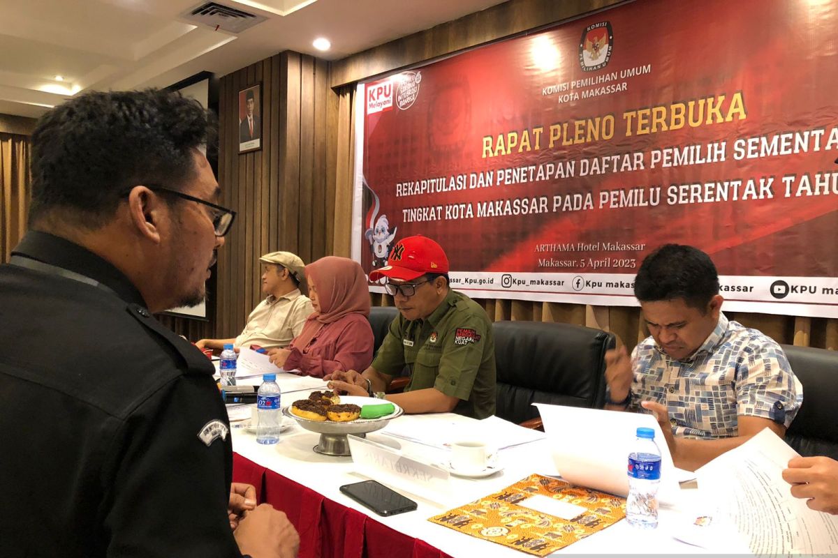 KPU Makassar menetapkan DPS Pemilu 2024 di Makassar 1.045.970 orang