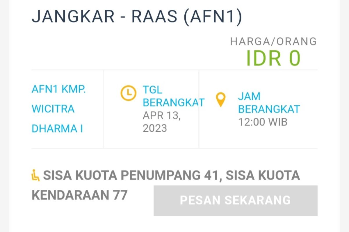 Pendaftaran daring mudik gratis dibuka hari ini