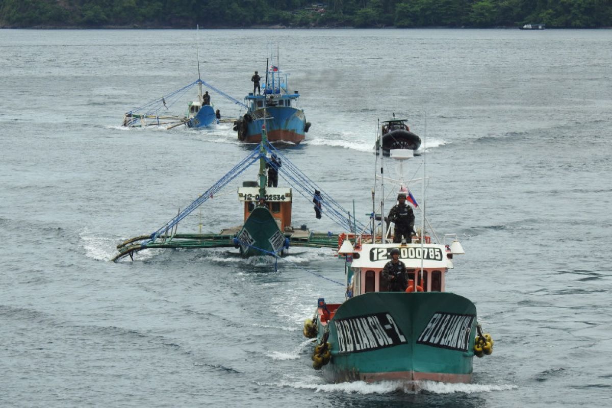 Enam kapal ikan Filipina-Vietnam ditangkap KKP di Laut Sulawesi dan Natuna