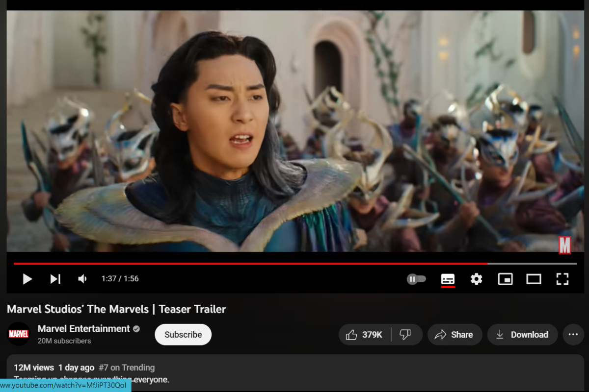 Trailer film "The Marvels", karakter aktor Korea Park Seo-joon ada