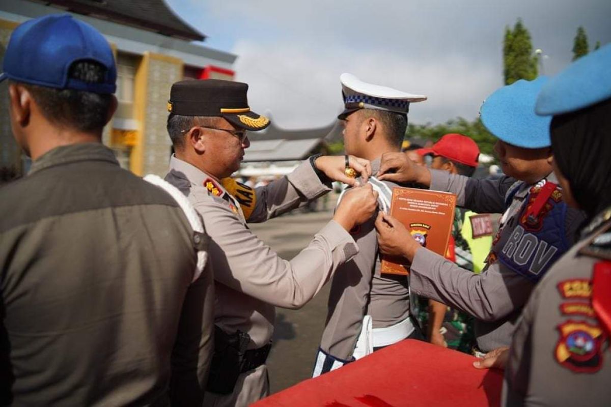 Kapolres Dharmasraya : arus mudik ramai lancar H-4