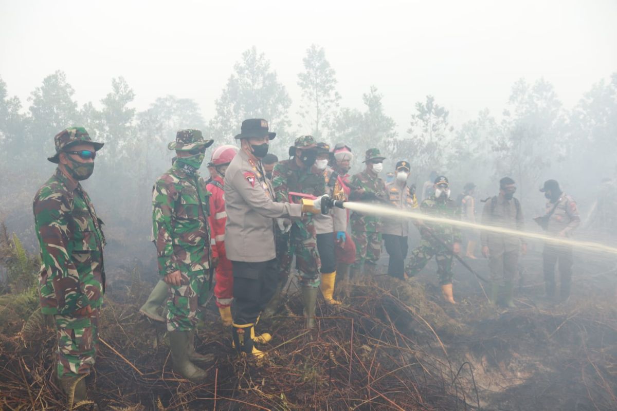 Karhutla di perbatasan Bengkalis-Dumai belum teratasi