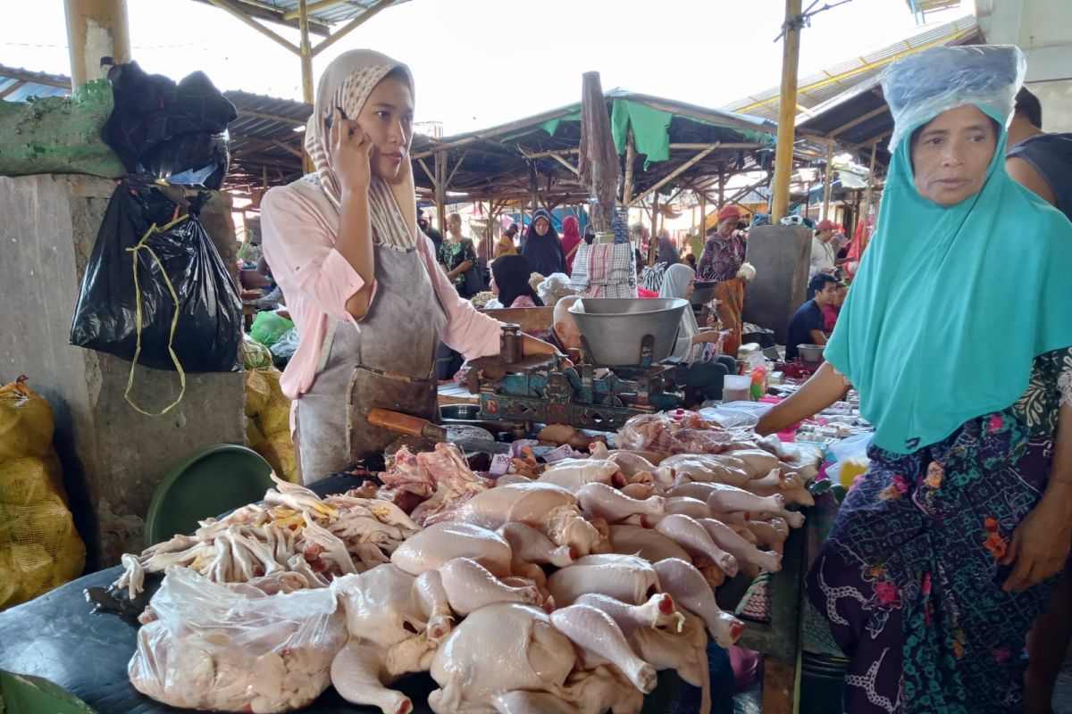 H-1 Lebaran Topat harga daging ayam di Mataram naik