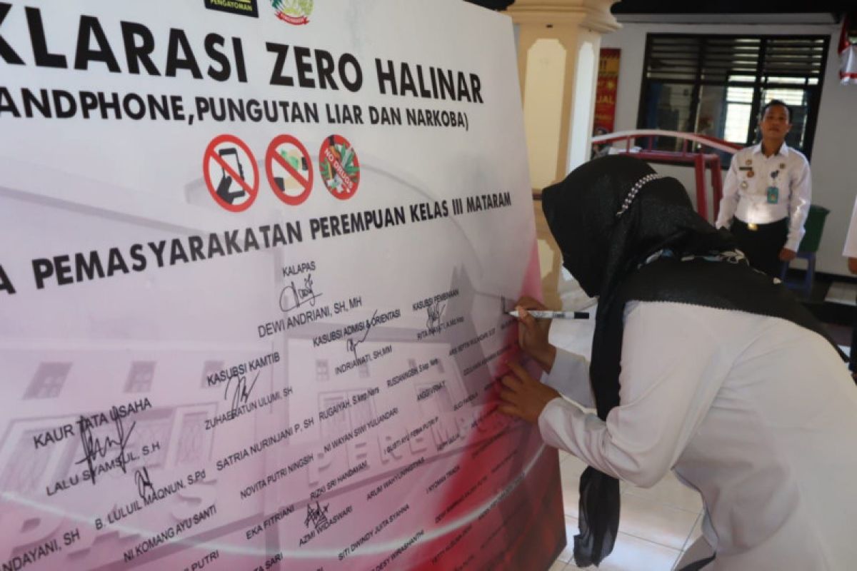 Lapas Perempuan Kelas III Mataram deklarasi Zero "Halinar"