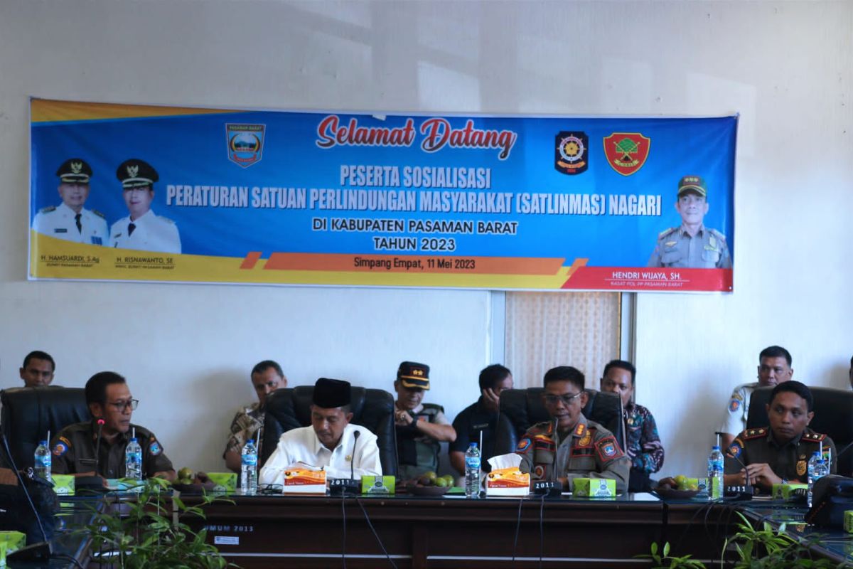 Pemkab Pasaman Barat sosialisasikan peraturan satuan linmas nagari