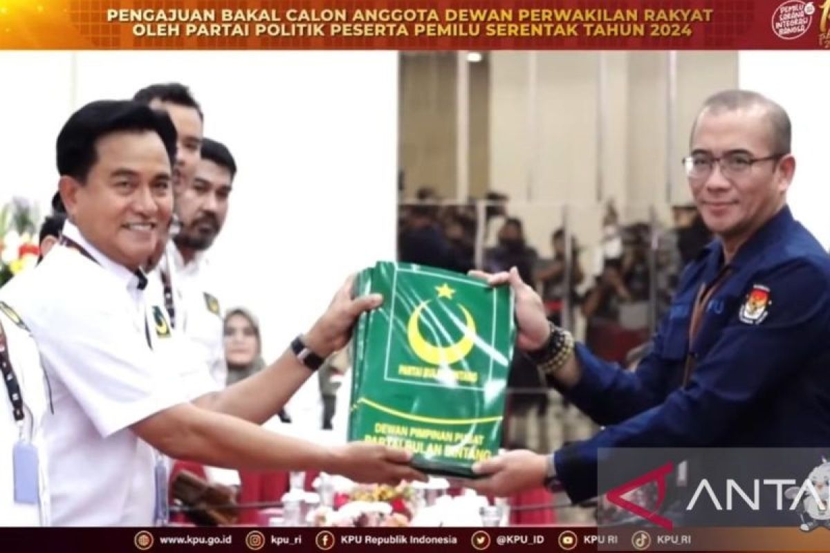 KPU RI terima berkas pendaftaran 580 bakal calon anggota legislatif dari PBB