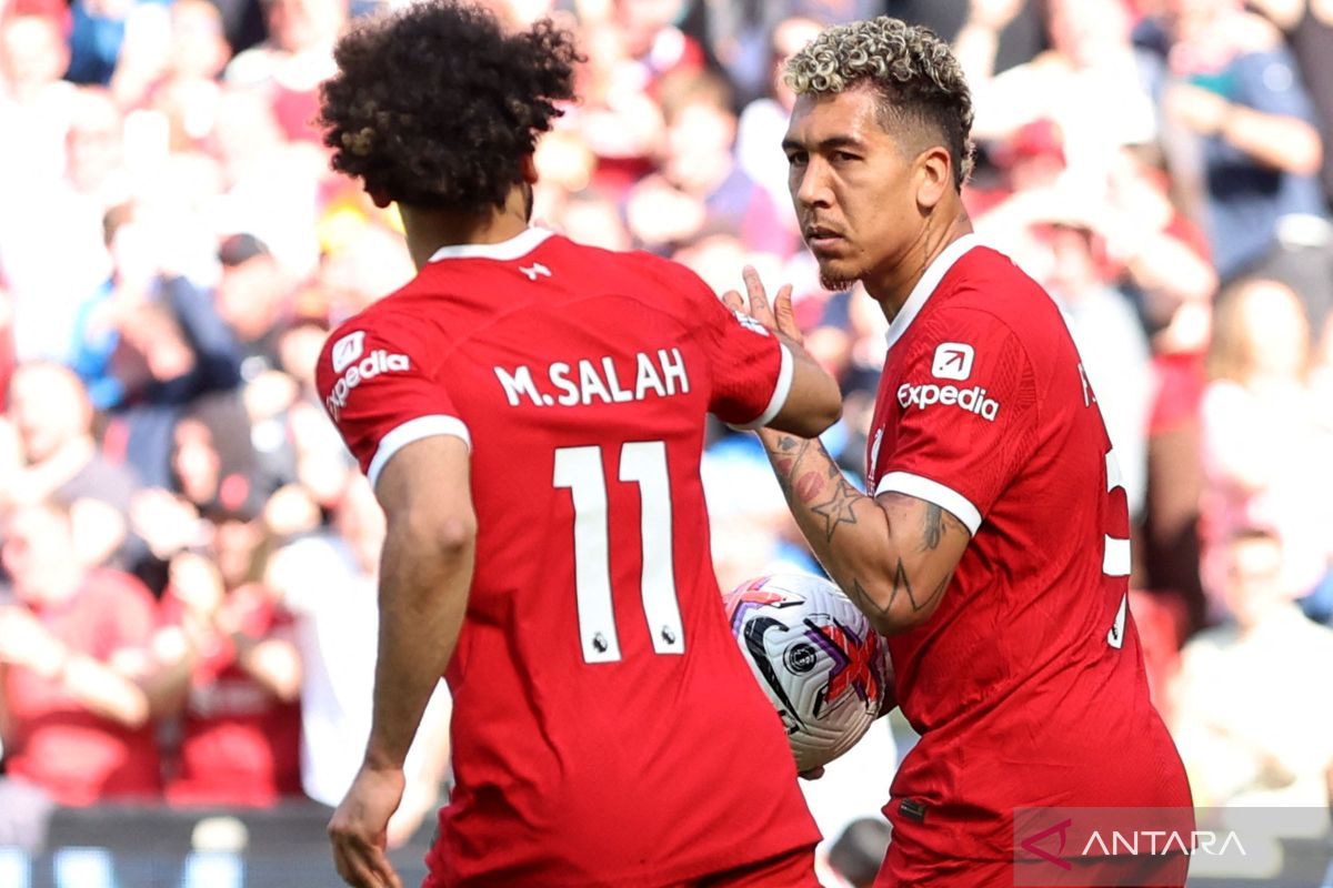 Liga Inggris - Gol Roberto Firmino selamatkan Liverpool dari kekalahan lawan Aston Villa