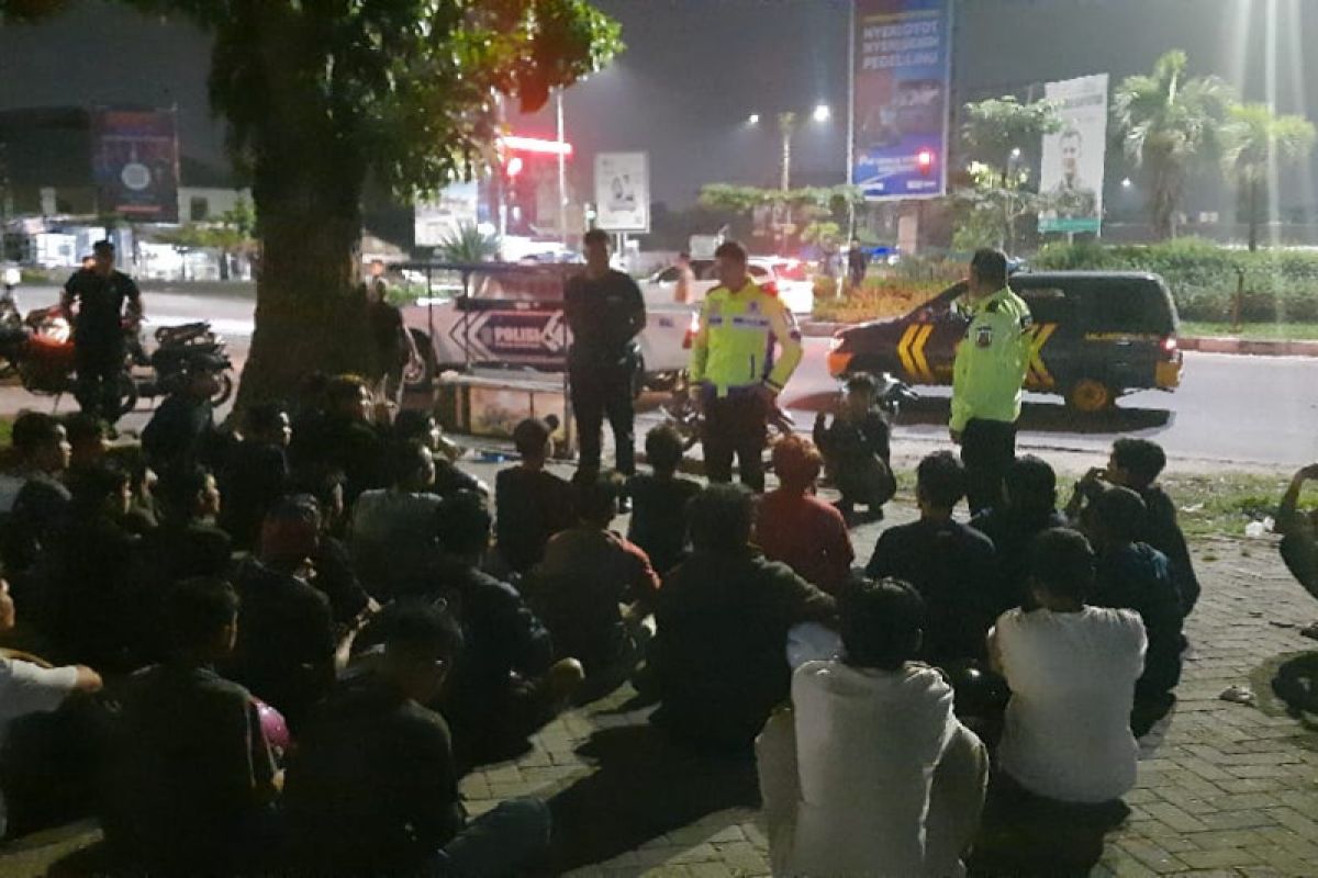 Terindikasi balap liar, Satlantas Polresta Pekanbaru amankan 80 sepeda motor dalam sepekan