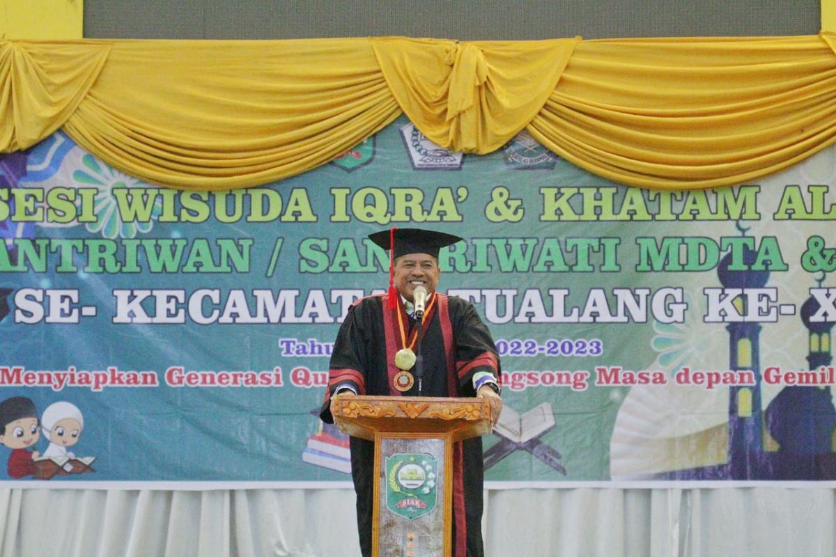 Alfedri pimpin wisuda 1230 santri MDTA dan TPQ se-Kecamatan Tualang