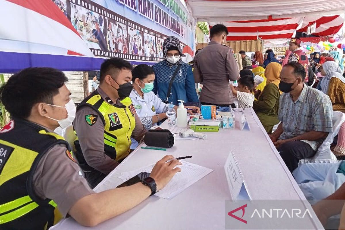 Polda Kalteng gelar bakti kesehatan di kawasan padat penduduk