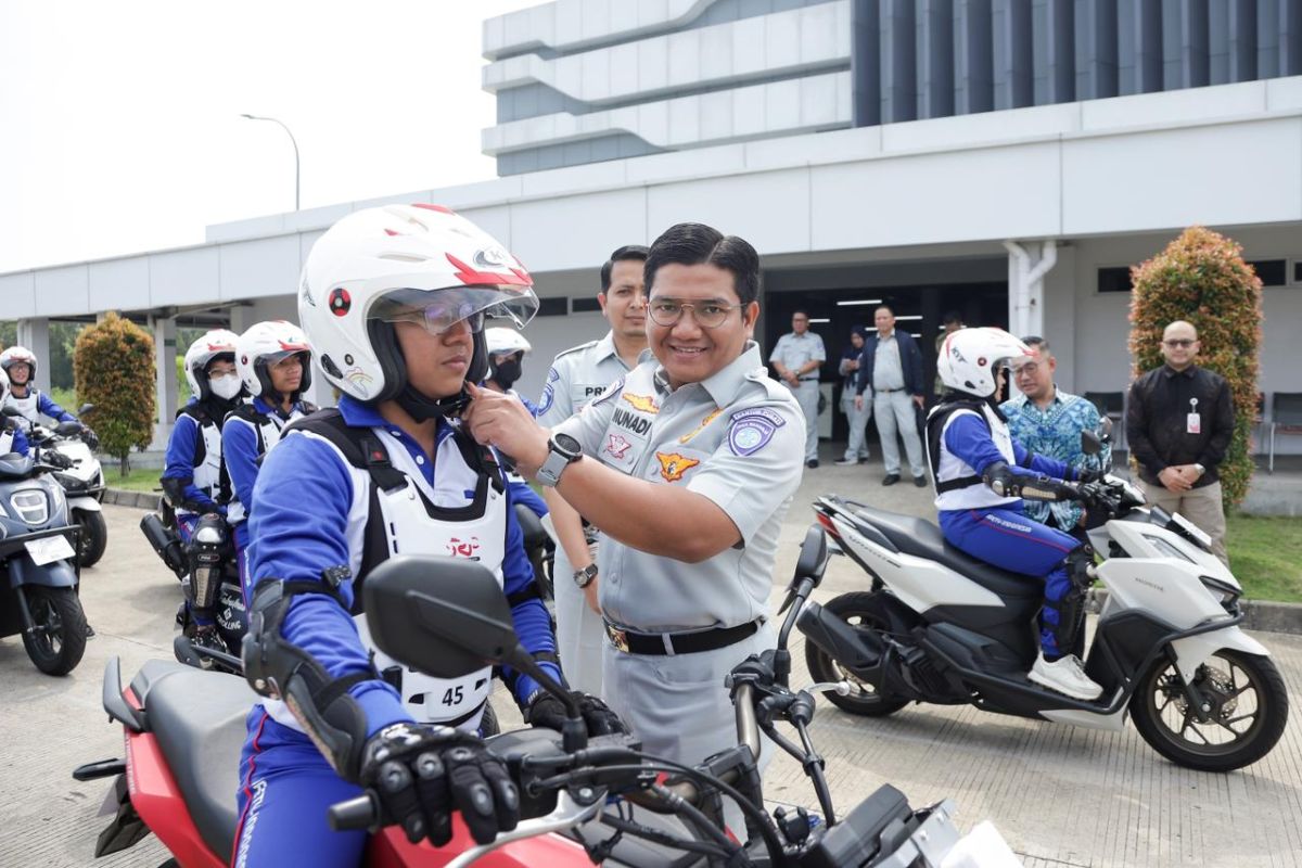 Jasa Raharja perkuat implementasi program TJSL dengan kegiatan safetyriding bersama Astra Honda Motor dan Institut Transportasi dan Logistik Trisakti