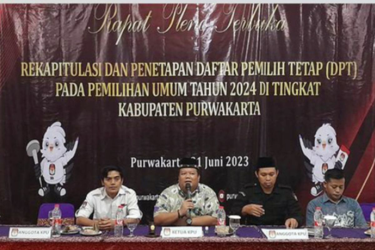 DPT Pemilu 2024 di Purwakarta sebanyak 733.927 orang