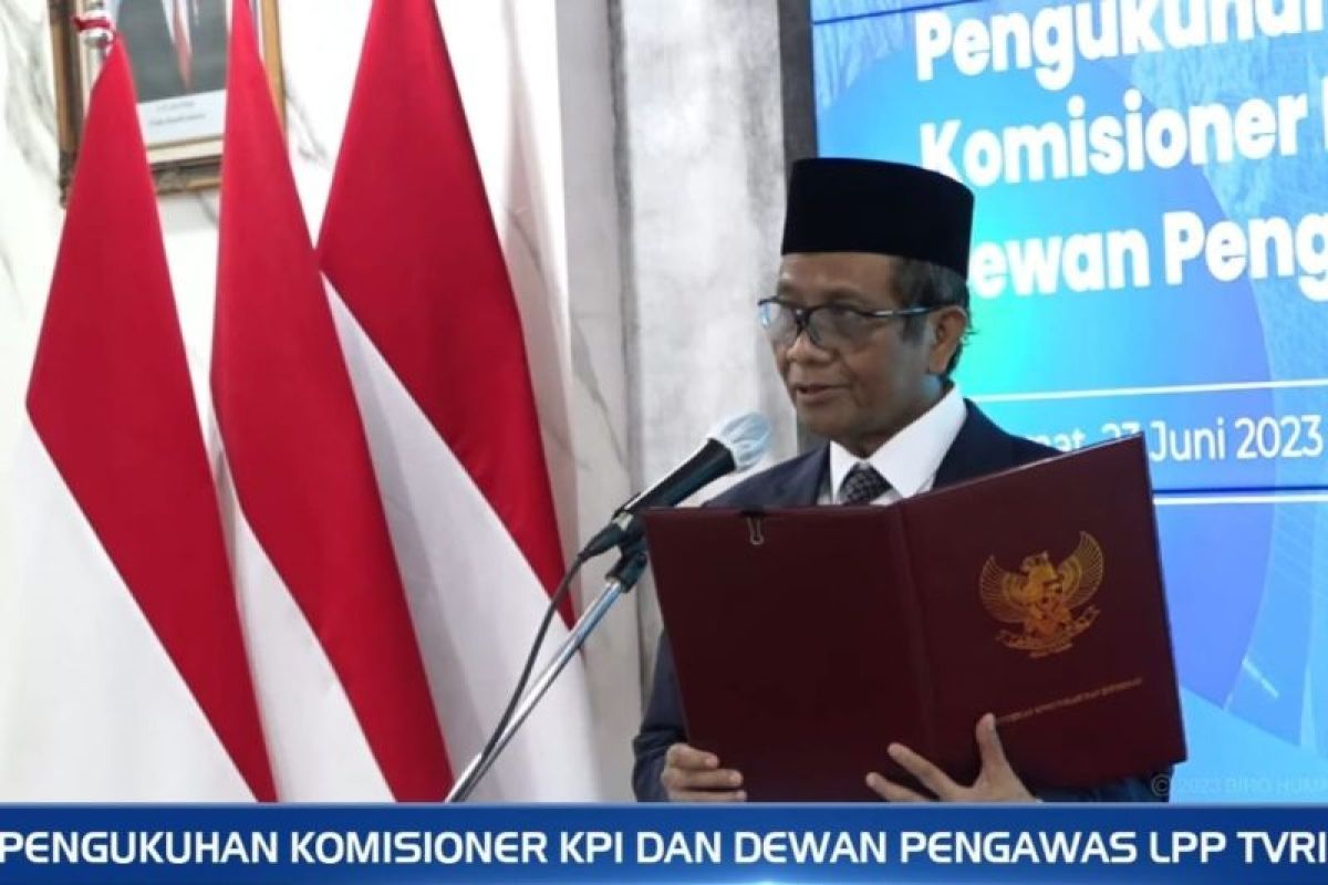 Plt Menkominfo Mahfud MD minta KPI Pusat & TVRI harus tetap teguh promosikan transparansi