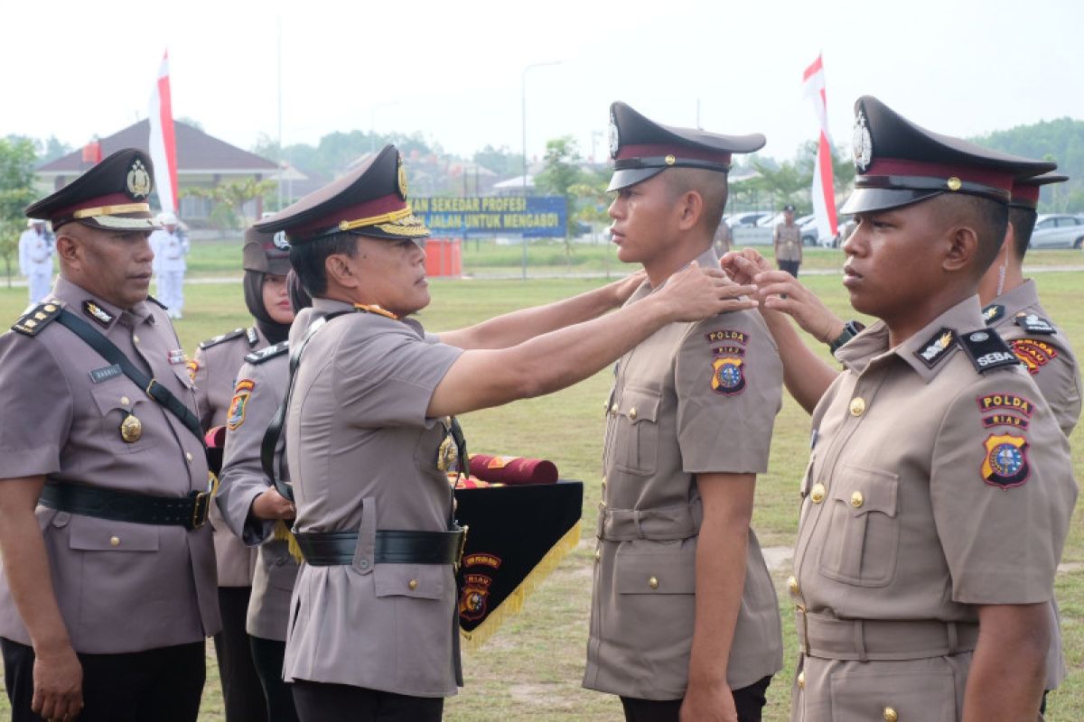 Lantik 134 Bintara, Wakapolda Riau: Jaga nama baik Polri