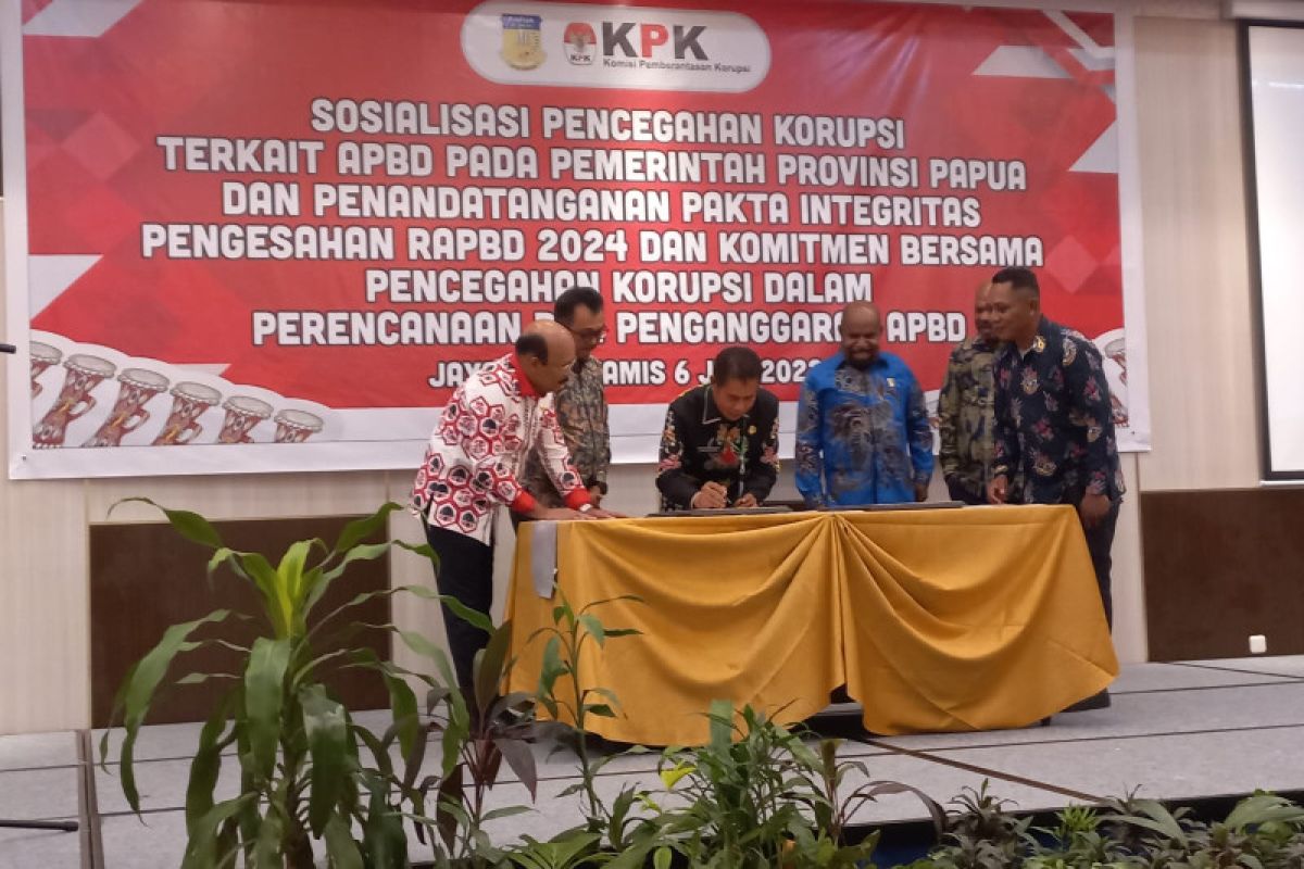 Gubernur Papua harap sosialisasi pencegahan korupsi tingkatkan kualitas APBD