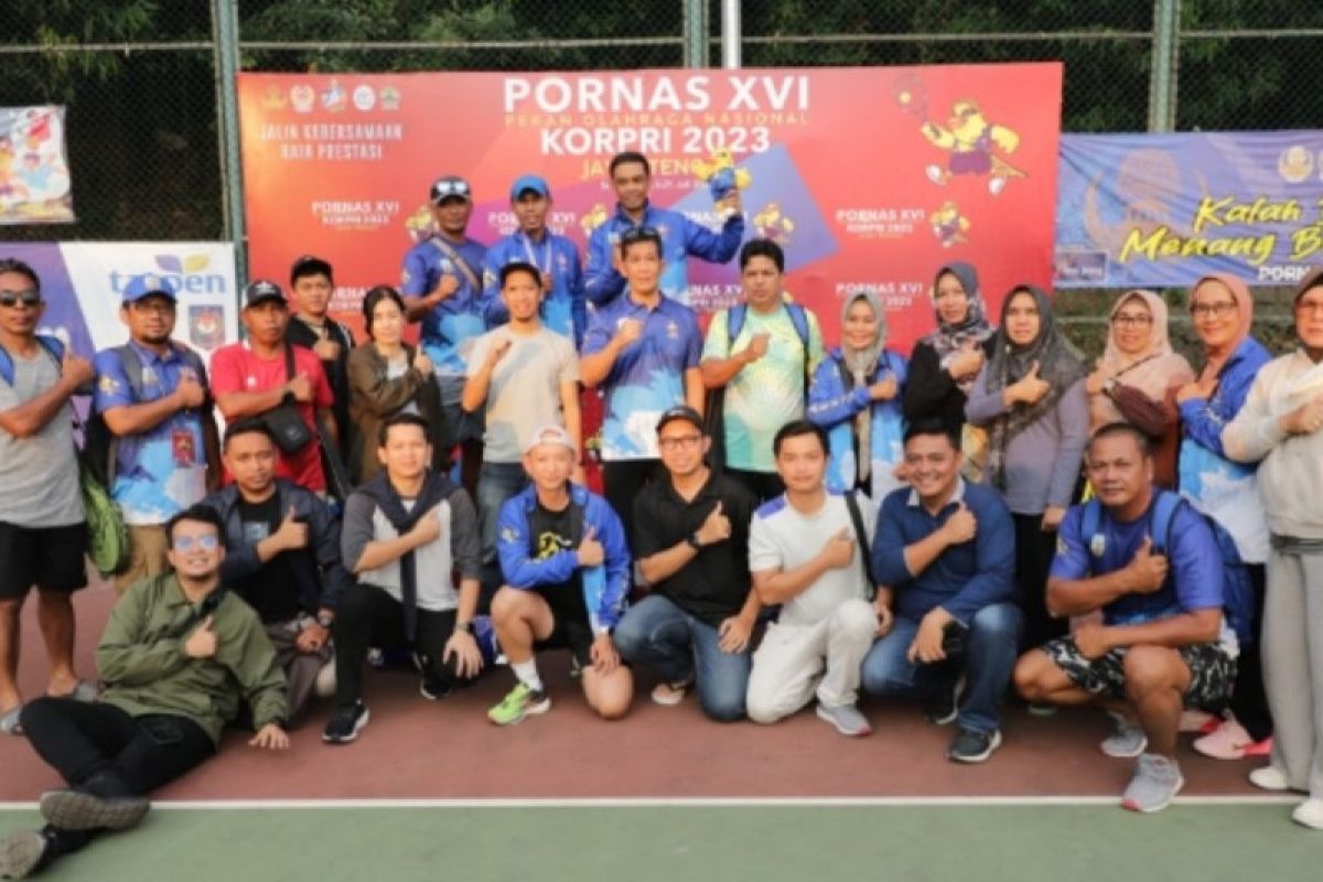 Tim Tenis Lapangan Kaltara Sumbangkan Perak Pada Pornas Korpri