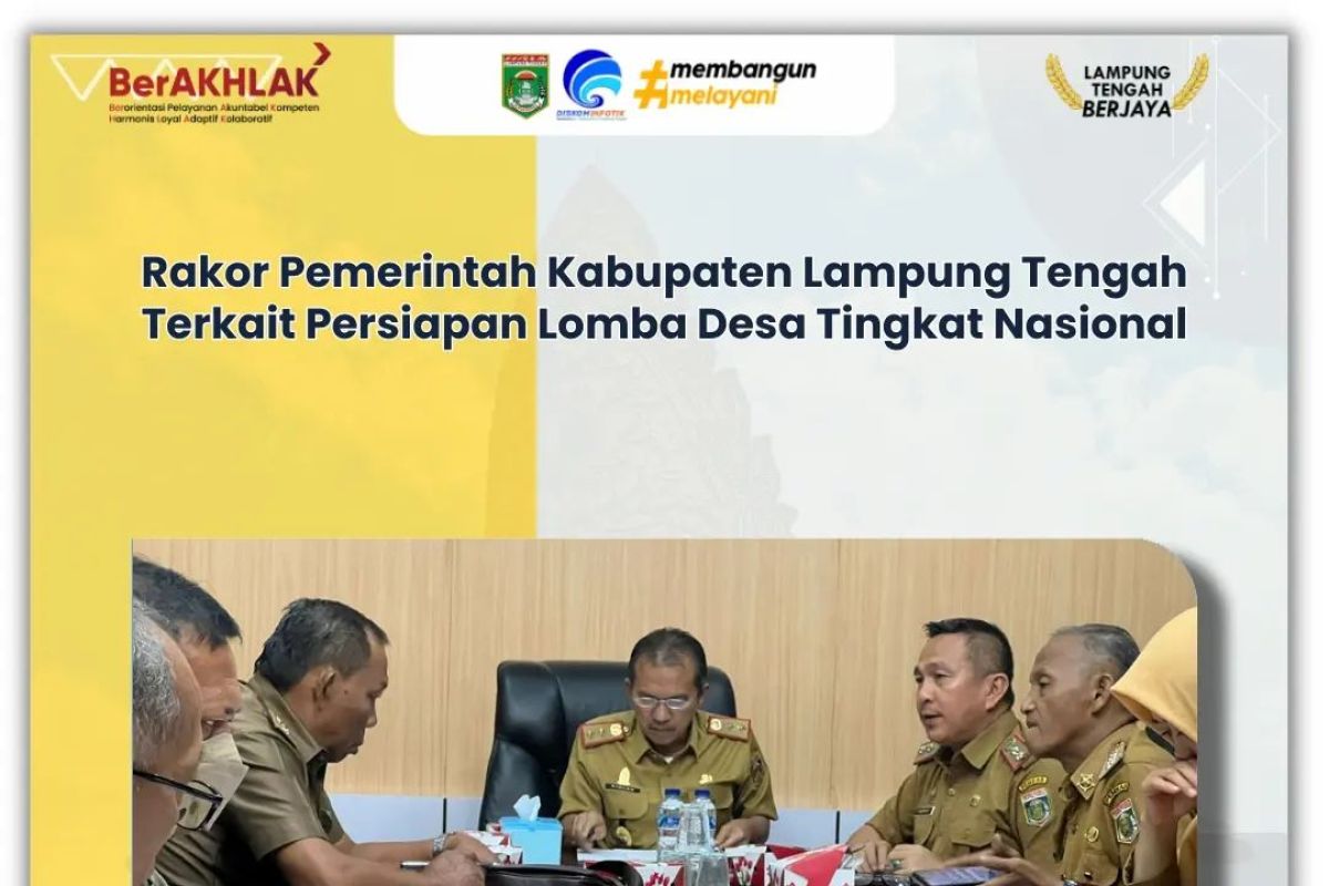 Sekdakab Lamteng Nirlan pimpin rakor persiapan lomba desa tingkat nasional