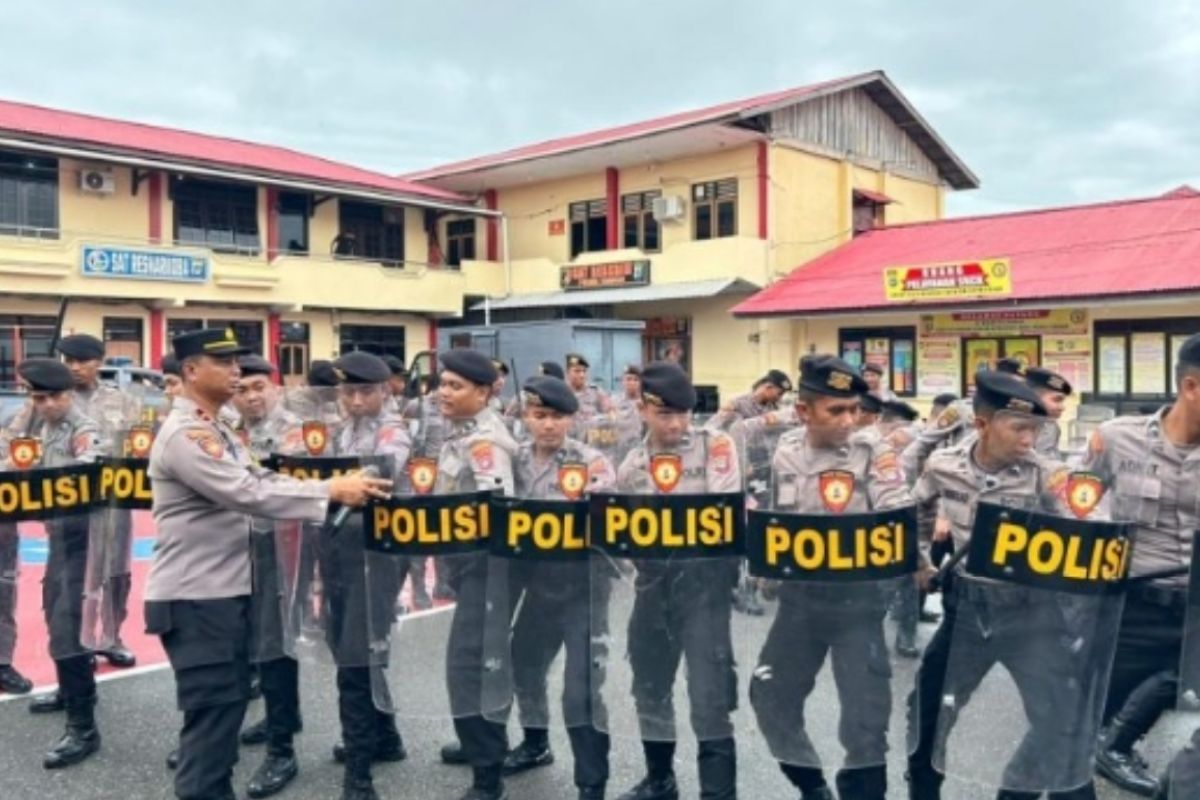 Polres Tarakan latihan kemampuan personel pengamanan pemilu serentak