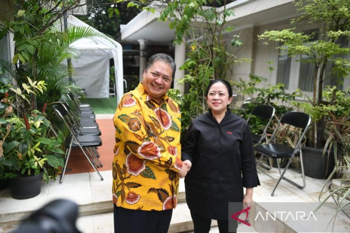 Puan Maharani temui Airlangga Hartarto di kediamannya