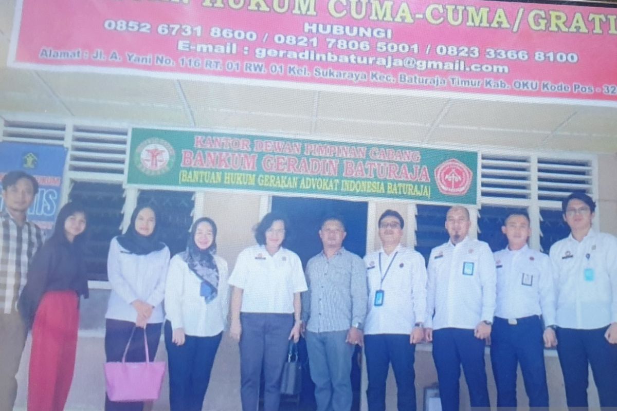 Kemenkumham Sumsel lakukan pengawasan bantuan hukum di kabupaten