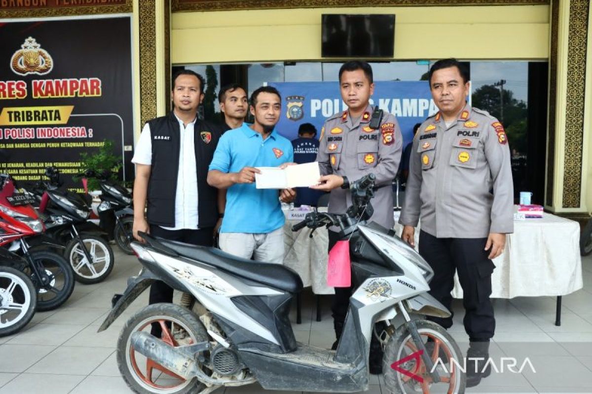 Polres Kampar tangkap komplotan pencuri motor dengan bukti 12 kendaraan