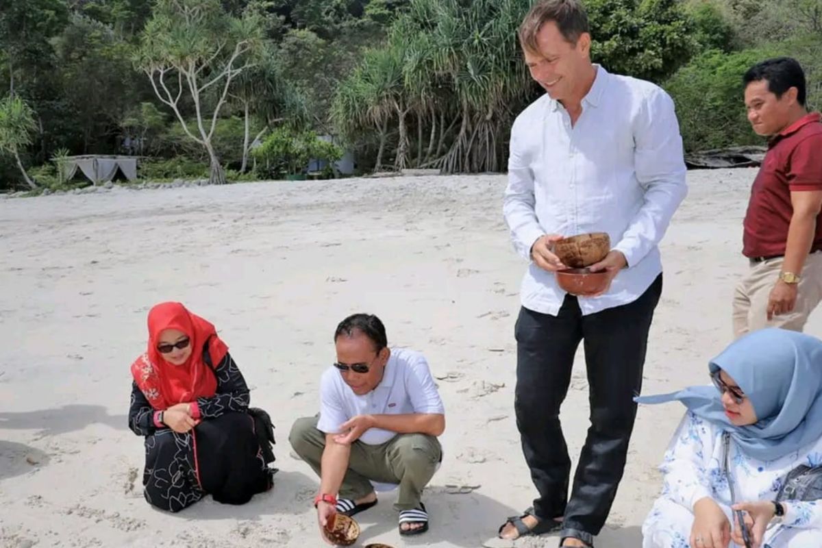 Ratusan tukik dilepas di Pantai Lawar KSB