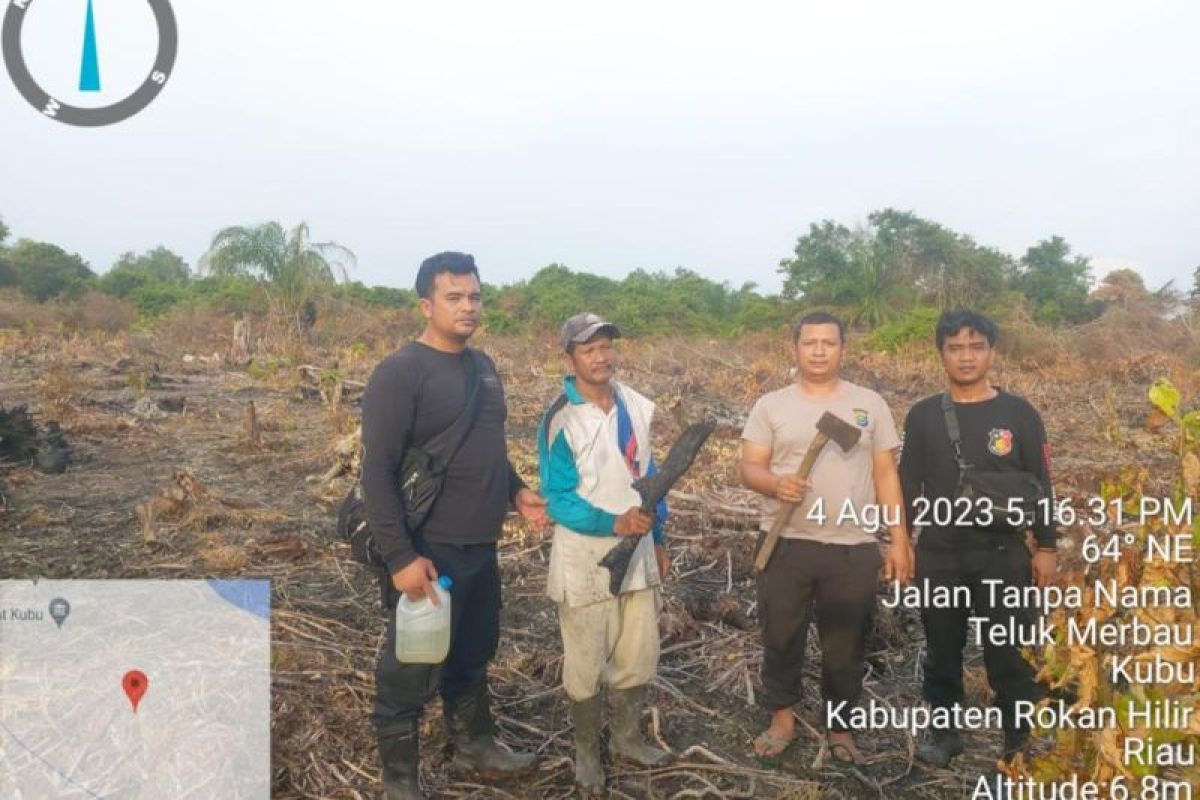 Polisi ringkus dua dalang kebakaran lahan di Rohil