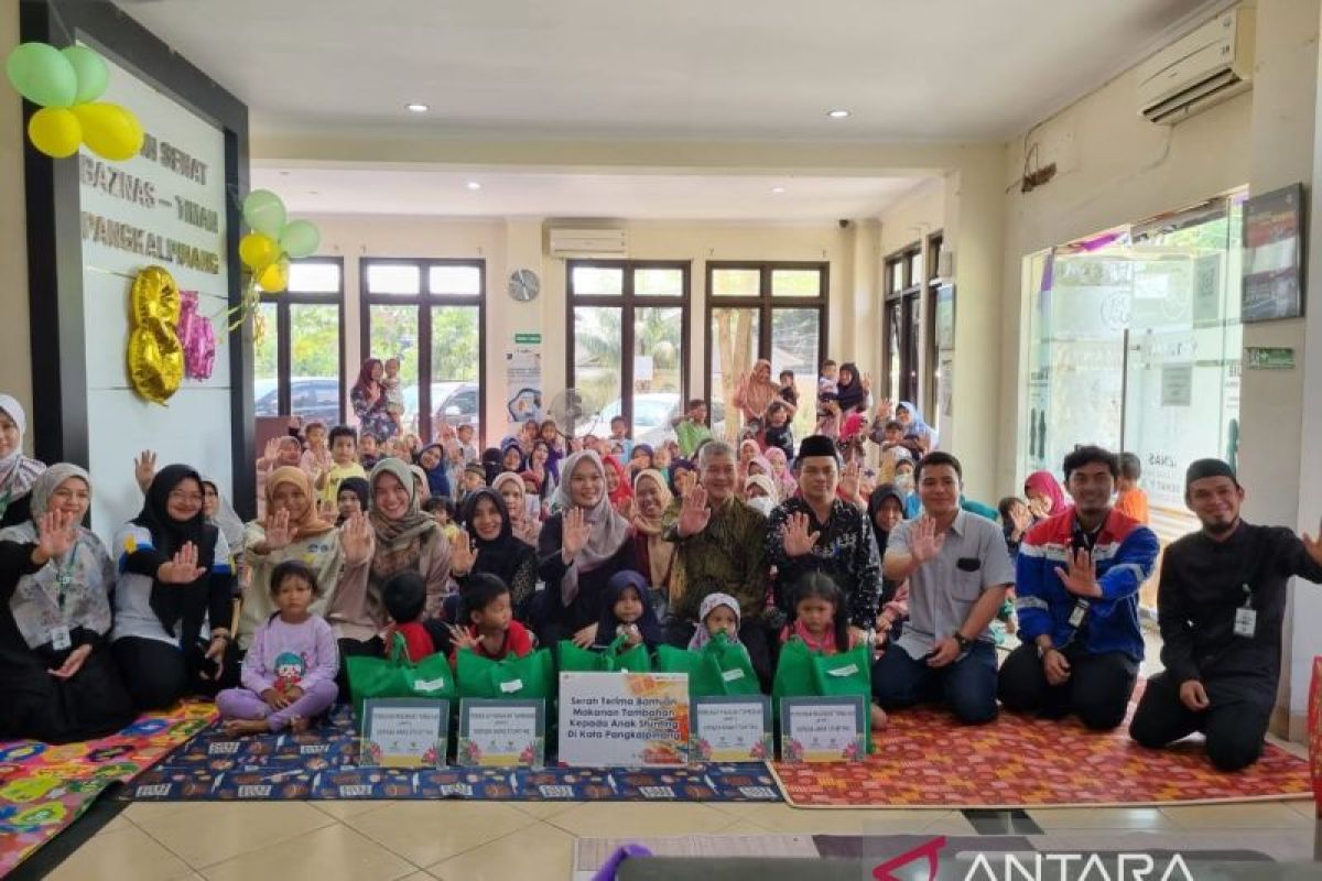 Pertamina Sumbagsel salurkan makanan tambahan tekan stunting di Pangkalpinang