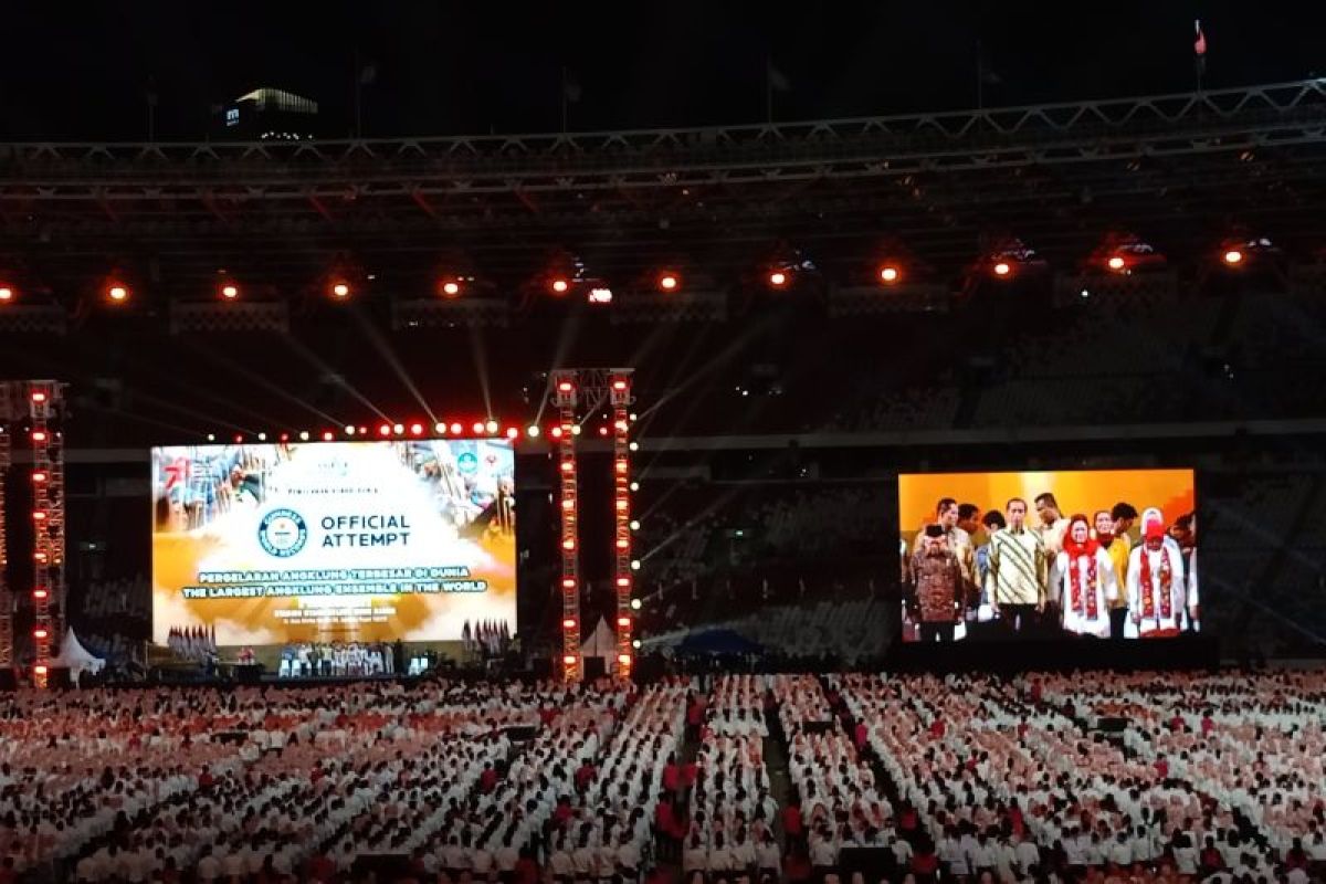 Presiden dan Wapres hadiri pergelaran angklung terbesar di dunia