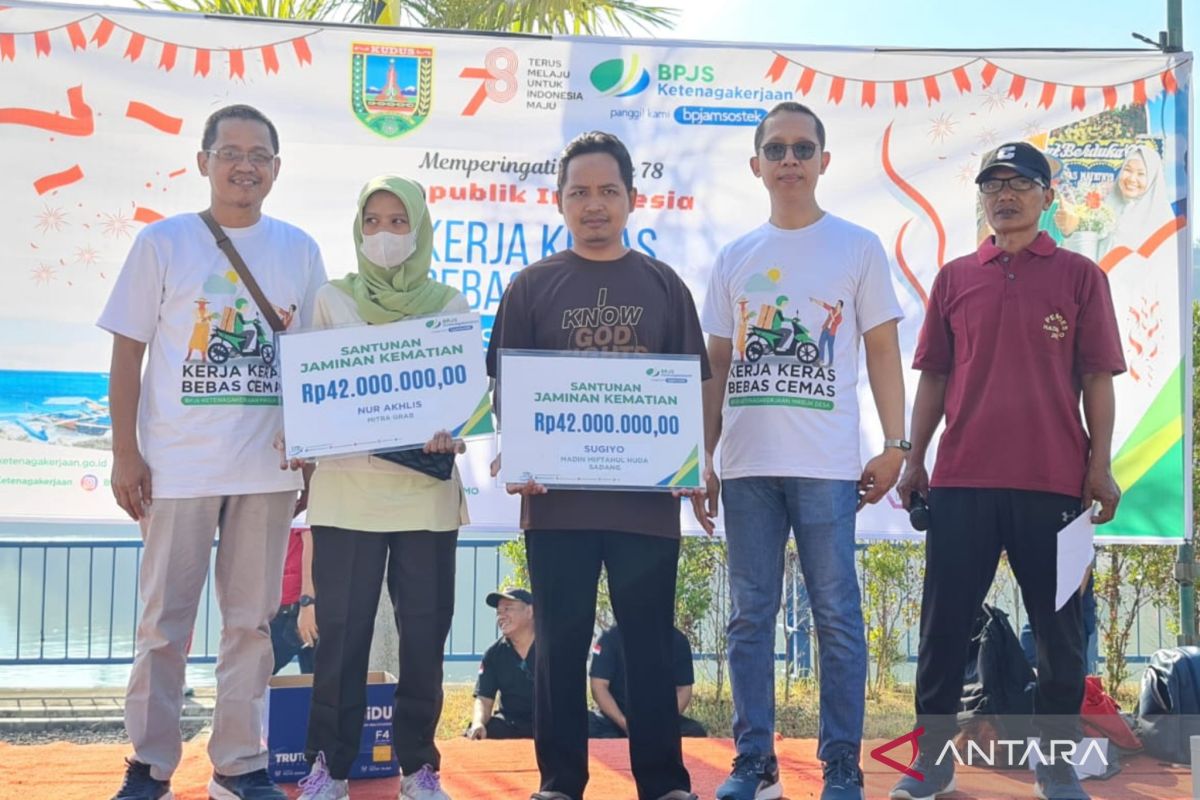 BPJamsostek  Kudus gencar kampanyekan "kerja keras bebas cemas"