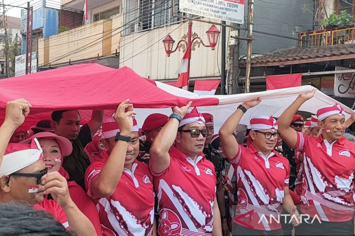 Kirab Merah Putih sepanjang 100 meter sambut HUT ke-78 RI di Bogor