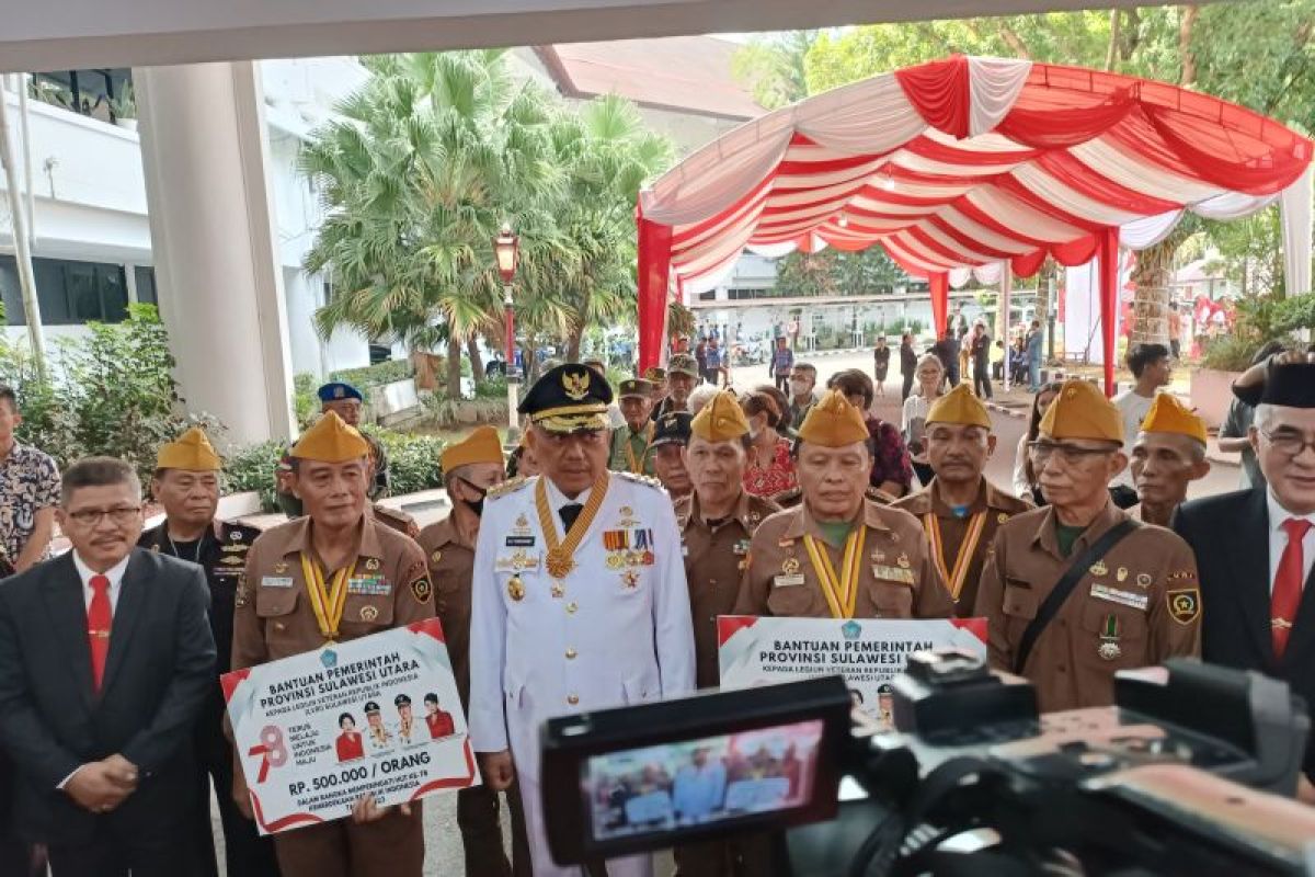 Pemprov Sulut berikan bansos kepada 600 veteran di HUT RI