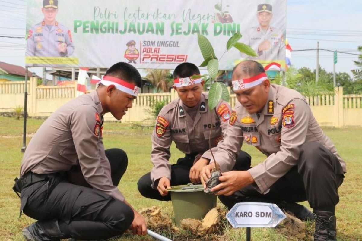 Dukung program penghijauan, Polda Kaltara laksanakan penanaman bibit pohon