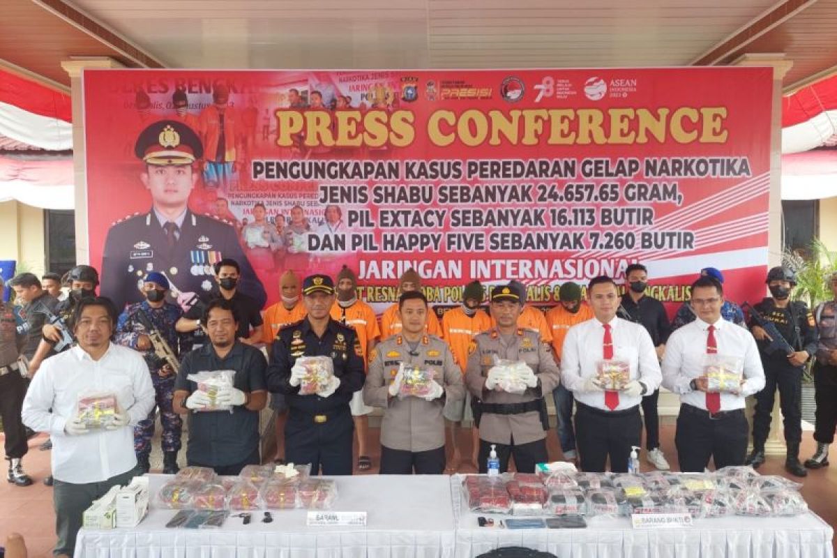 Polisi kembali ungkap peredaran sabu 24 kg jaringan internasional di Bengkalis