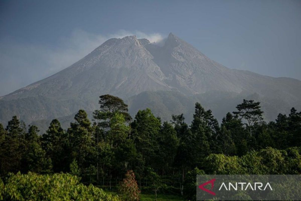 Guguran lava pijar meluncur 10 kali dari Gunung Merapi hingga sejauh 1,6 km