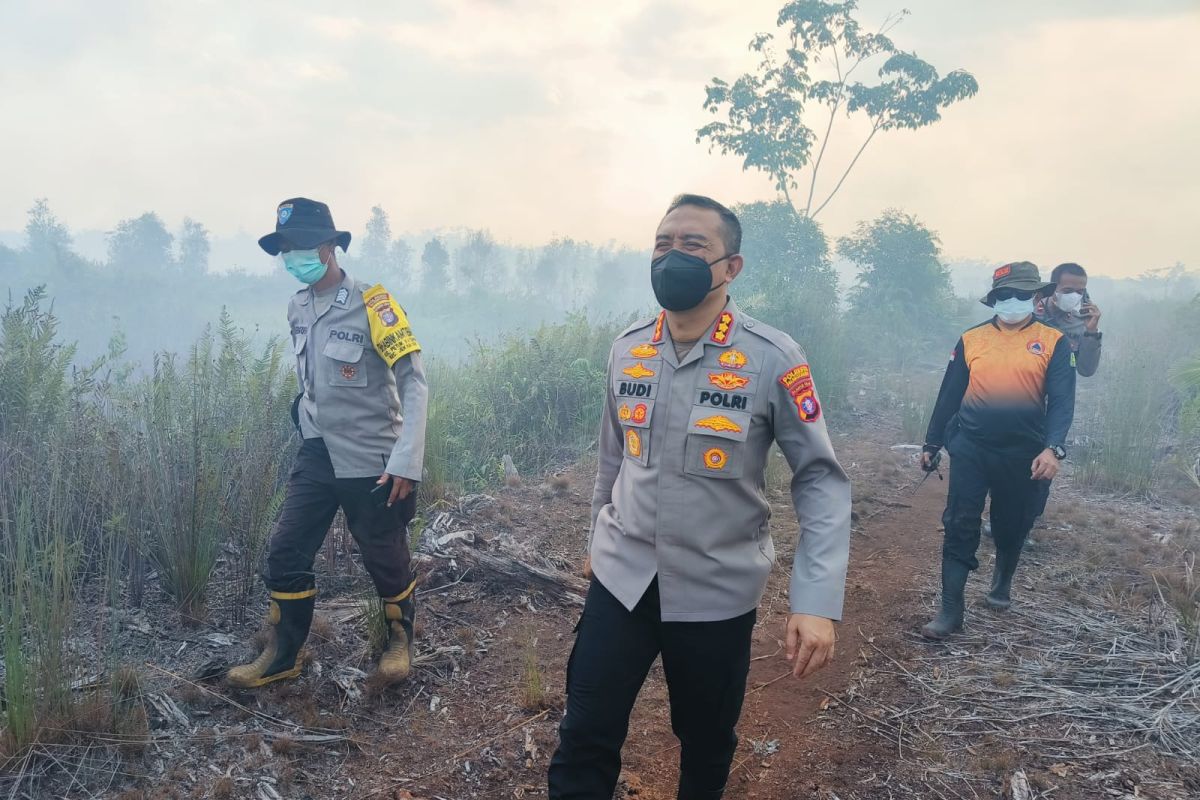 Polresta libatkan puluhan personel tangani karhutla di Palangka Raya