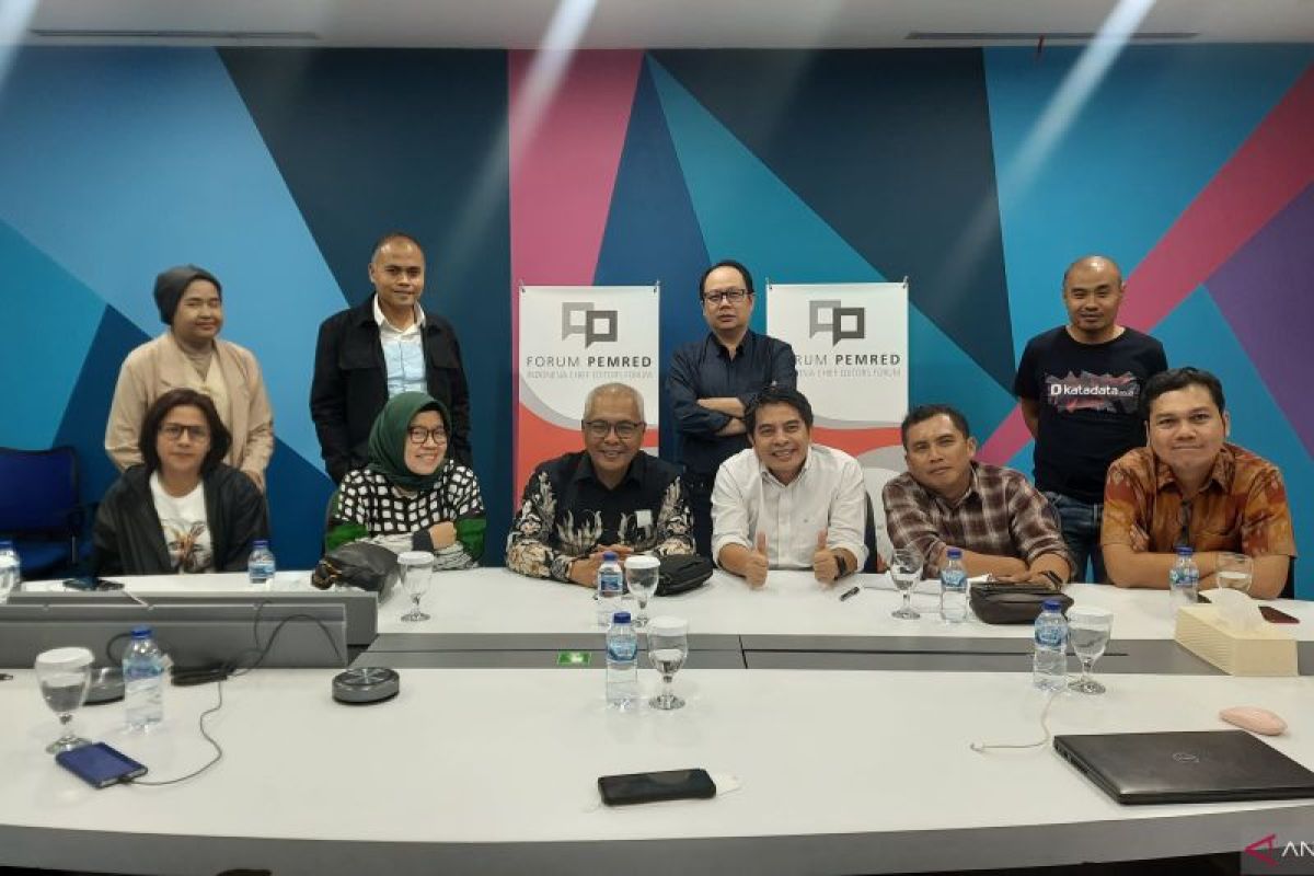 Temui Forum Pemred, Dirut ANTARA Cak Munir sampaikan rencana maju Ketum PWI