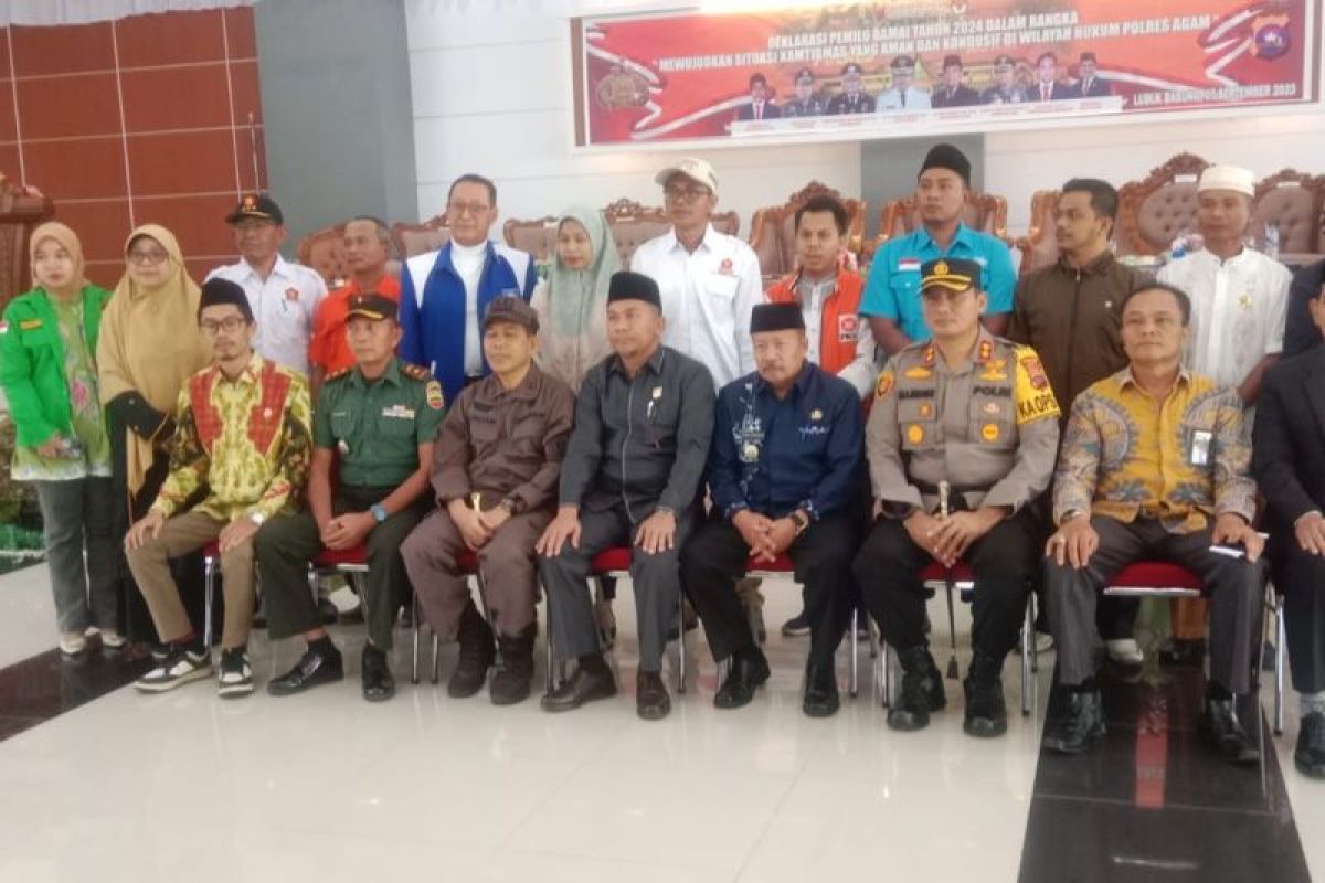 Polres Agam deklarasi Pemilu damai wujudkan Kamtibmas kondusif