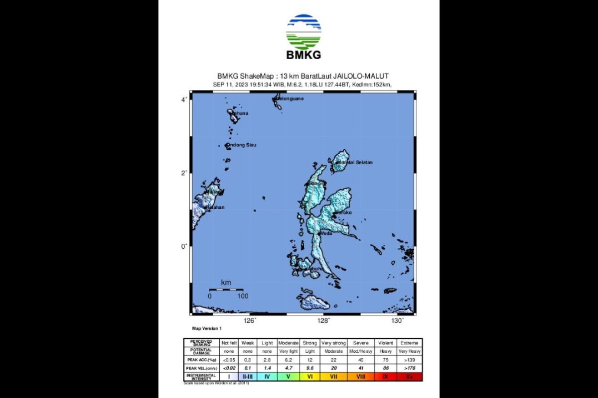 Gempa Magnitudo 6,2 Halmahera Barat akibat lempeng Laut Maluku