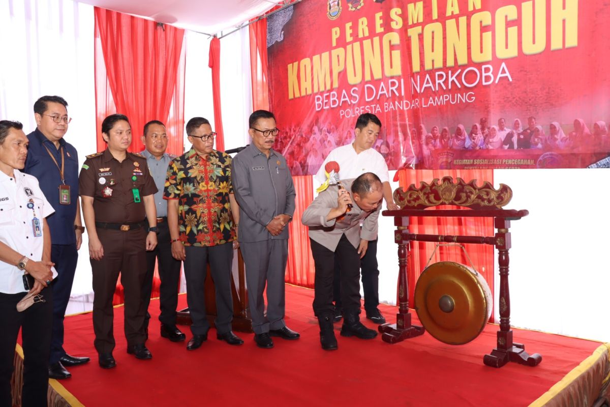 Polresta Bandarlampung resmikan kampung tangguh bebas narkoba