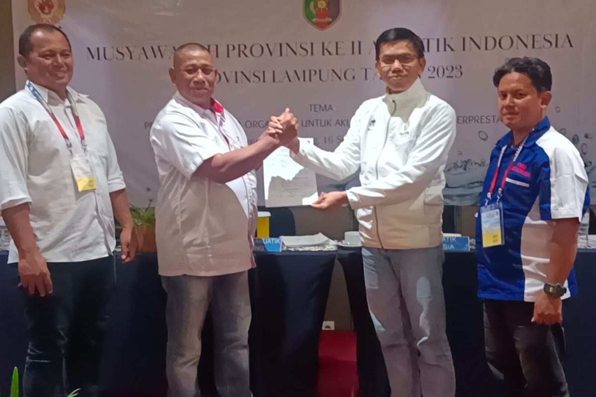 Ade Utami Ibnu kembali terpilih jadi Ketua Umum Akuatik Indonesia Lampung 2023-2027