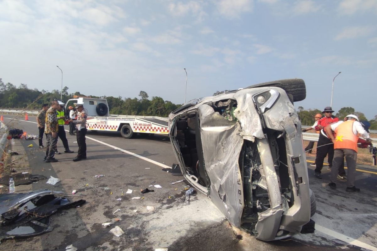 Lima pengurus KONI Ogan Ilir kecelakaan  di Tol Indralaya-Prabumulih