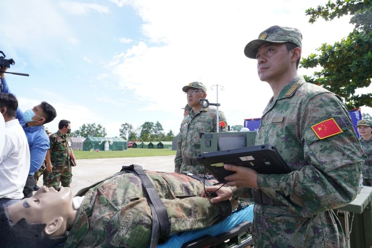 Militer China-Kamboja gelar latihan gabungan kemanusiaan di Phnom Penh