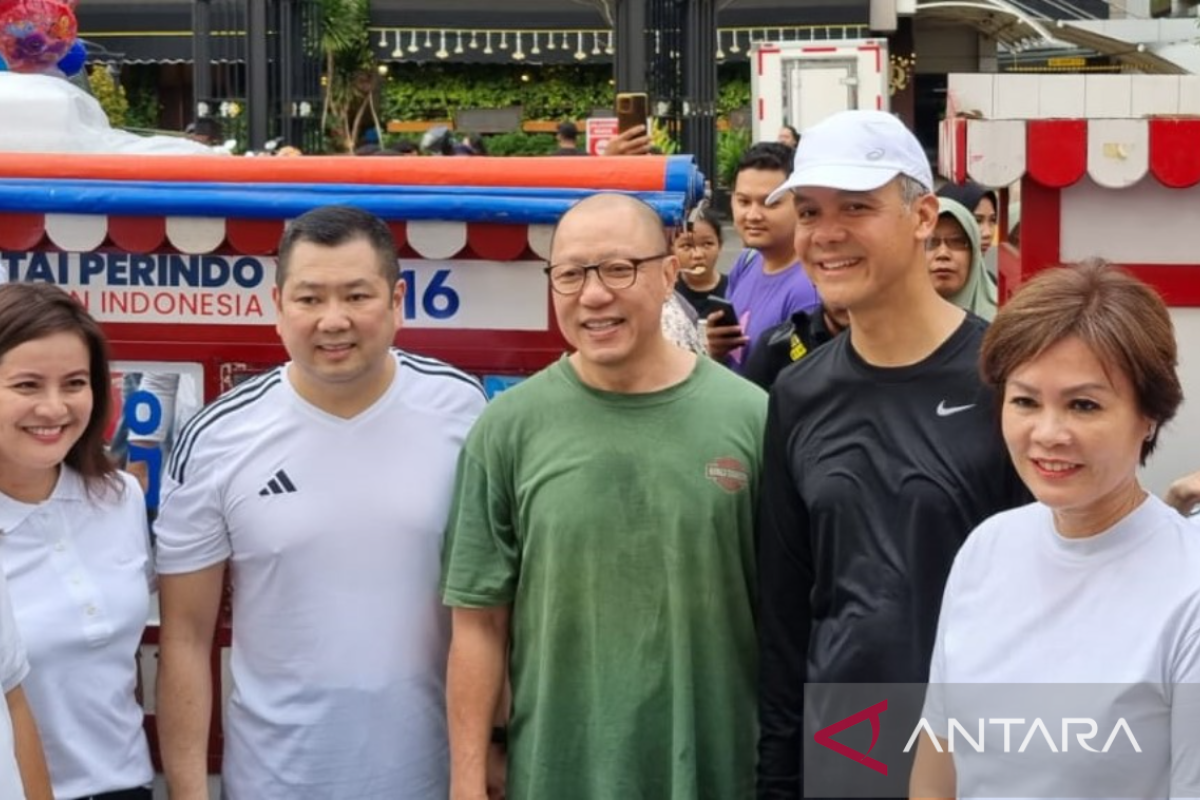 Hary Tanoe puji Ganjar sosok pemimpin ideal saat lari pagi bersama