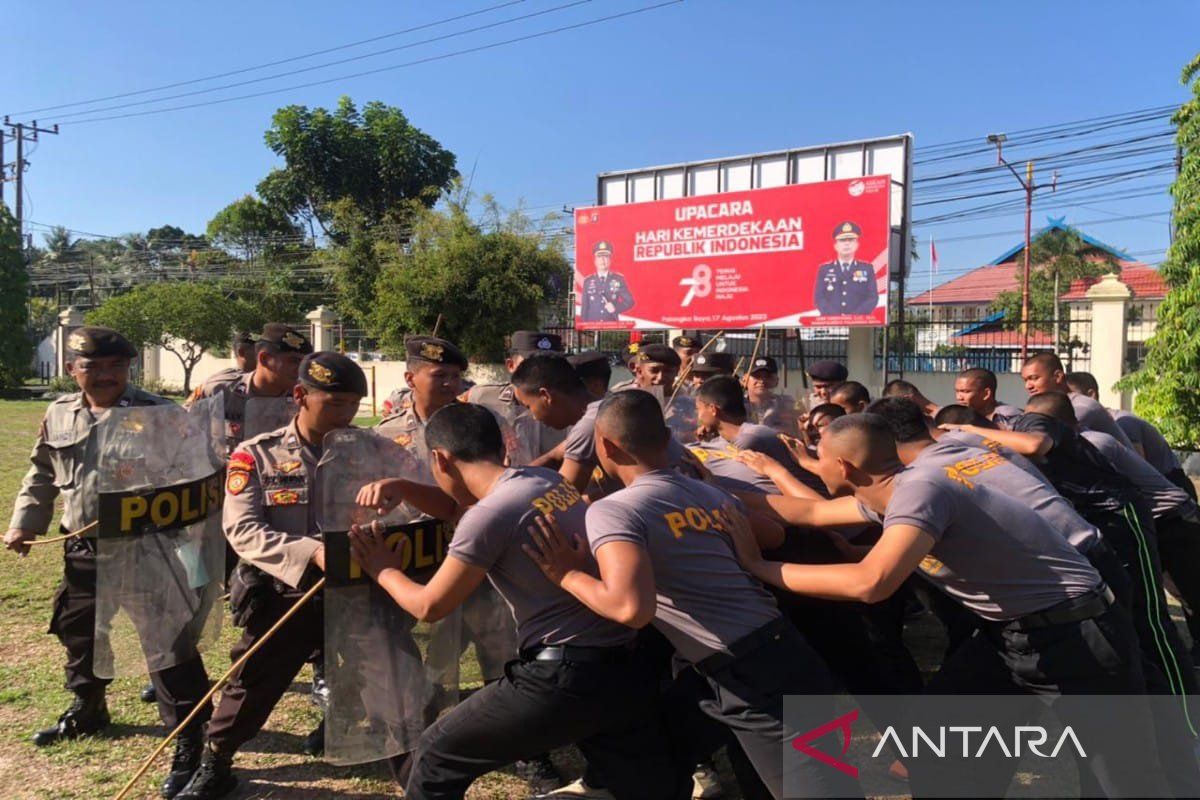 Polresta Palangka Raya latihan pengamanan Pemilu 2024