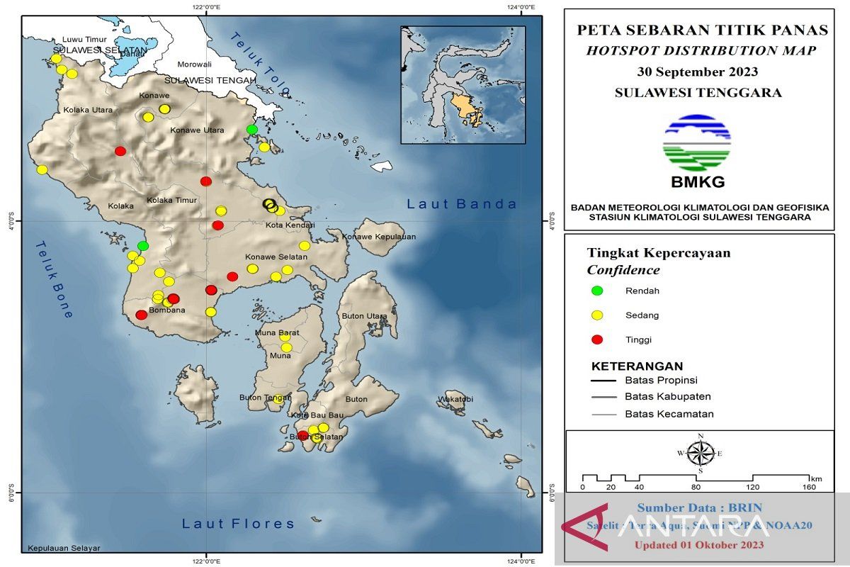 BMKG Kendari ingatkan titik panas yang harus diantisipasi warga