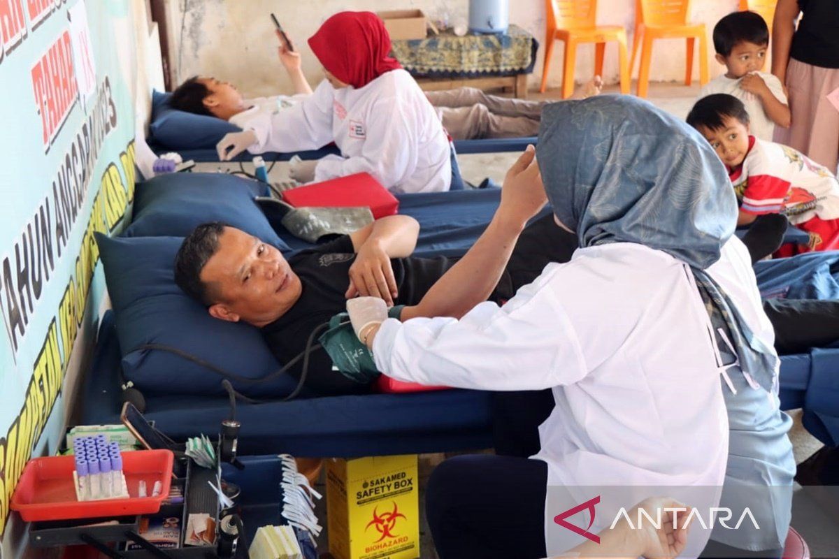 Polres  Boyolali gelar bhakti kesehatan donor darah HUT Humas Polri